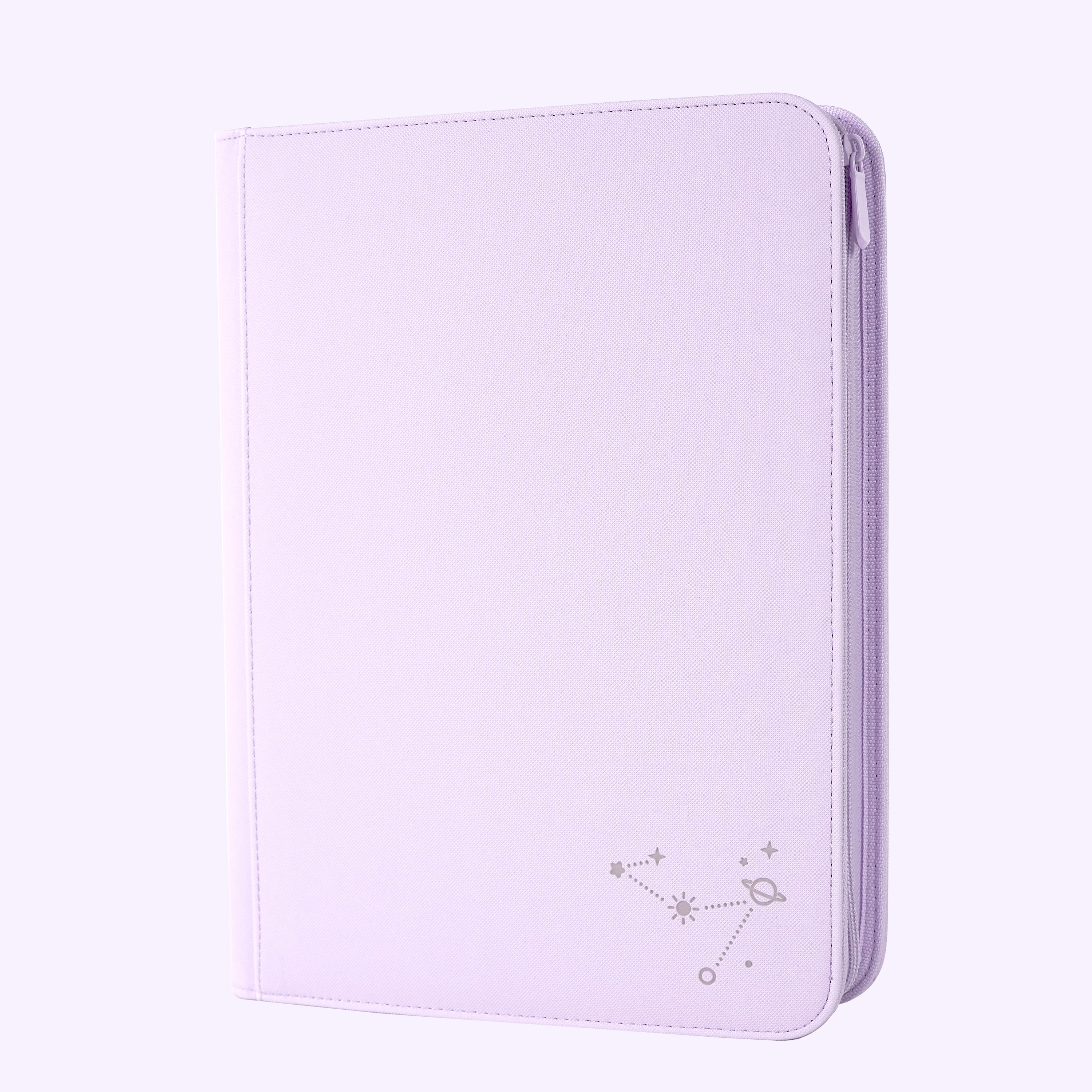 9-Pocket Zip Binder - Lilac Bloom - Purple